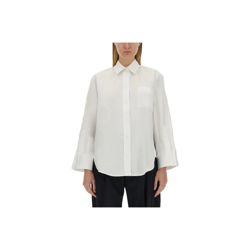Victoria Beckham Curved Hem Oversize Shirt-0
