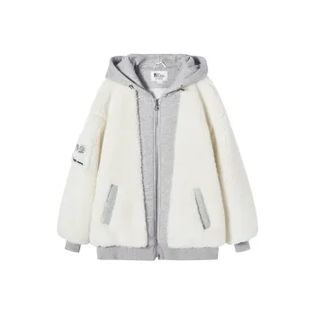 SEENFAAN Jackets Unisex Gray White