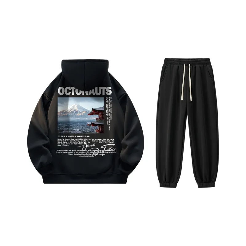 Small Columns Under The Sea Sweatshirt Set Unisex-6