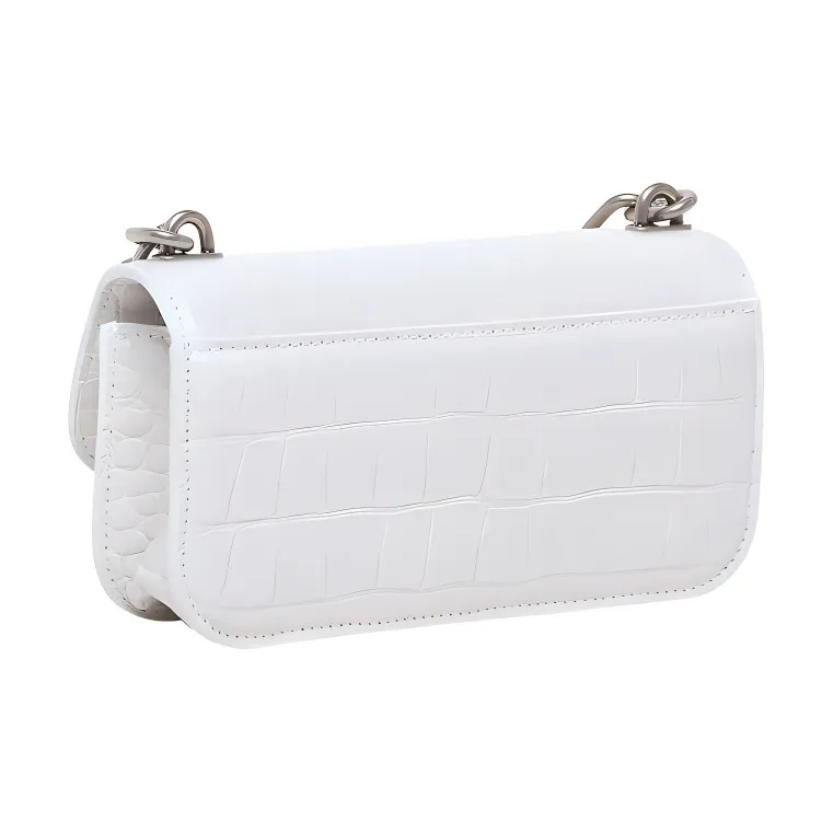 Balenciaga Gossip Calfskin Camera Bag, Crossbody Bag, Shoulder Bag Women's White-3