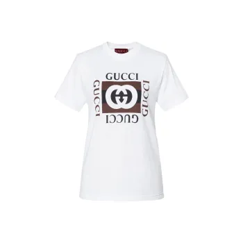 GUCCI Logo Printed Crewneck T Shirt