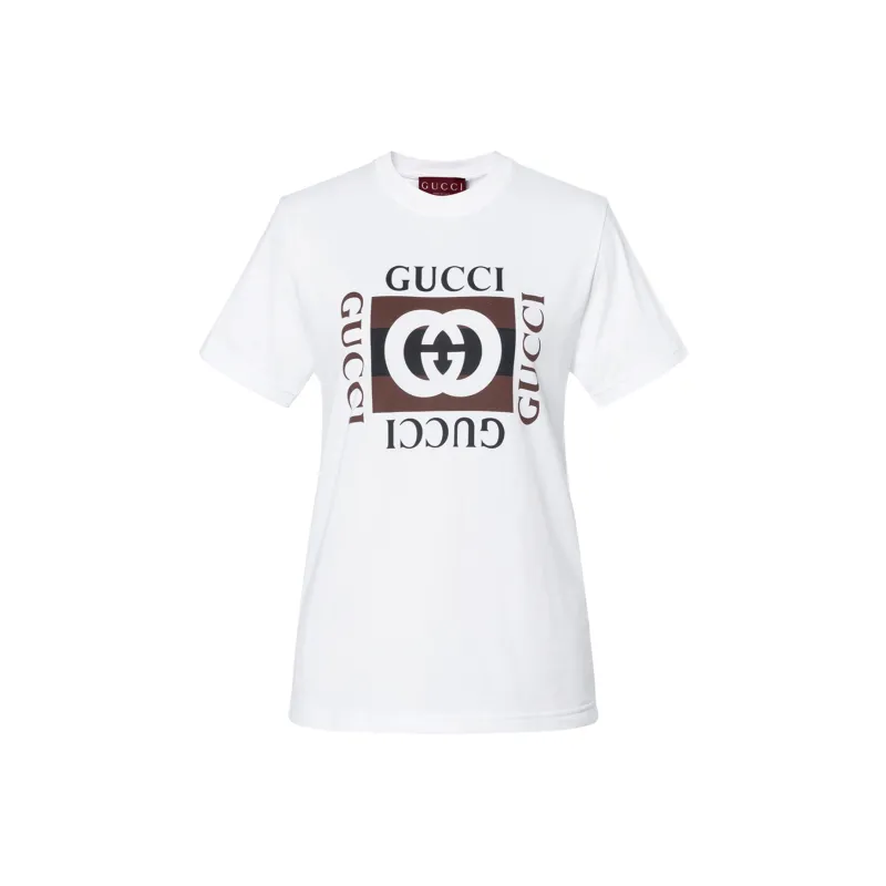 GUCCI Logo Printed Crewneck T-Shirt-0