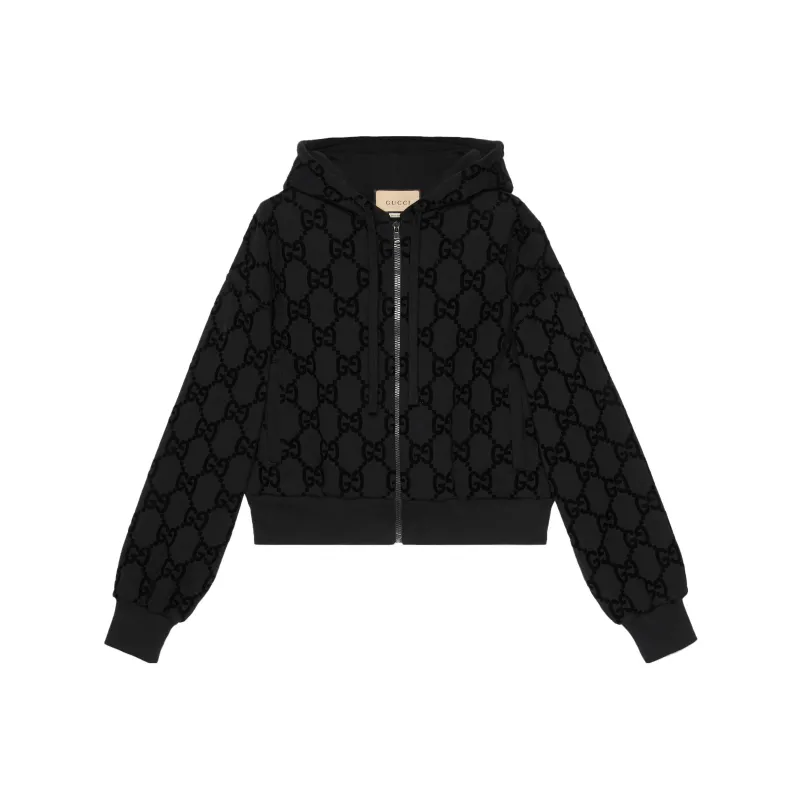 GUCCI Interlocking-G Cropped Hoodie-0