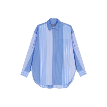 Maje Striped Patchwork Shirt