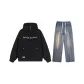 Set (Black Sweatshirt+Nostalgic Blue Jeans)