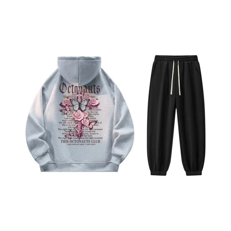 Small Columns Under The Sea Sweatshirt Set Unisex-10