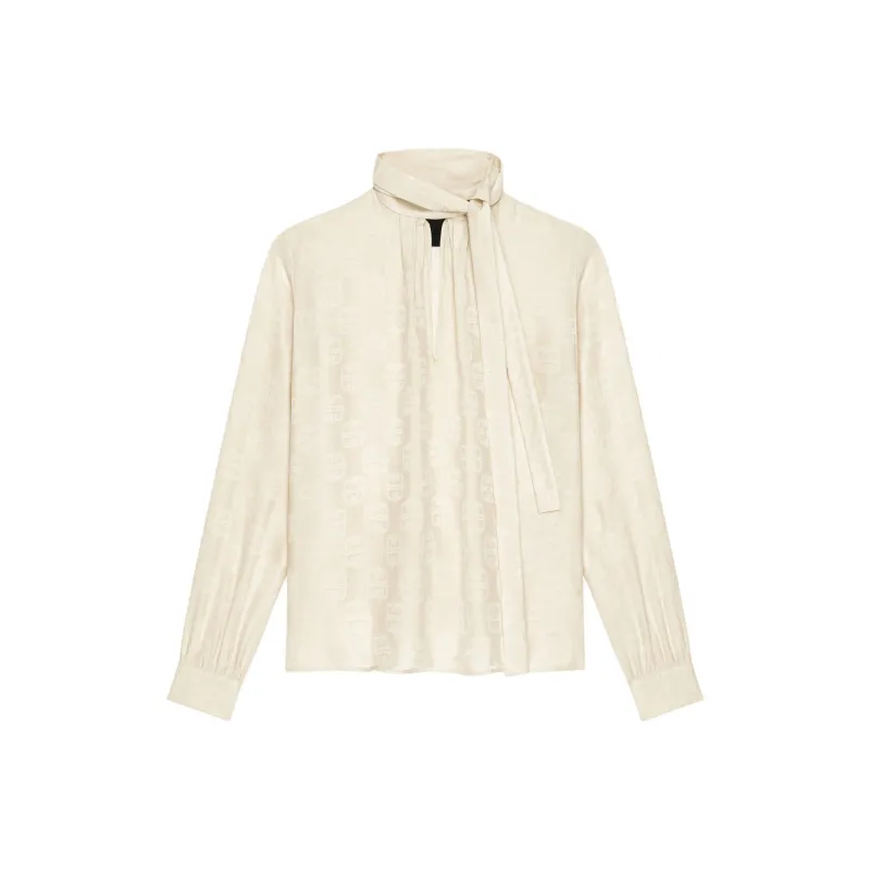 Givenchy 4G Jacquard Long Sleeved Blouse-0
