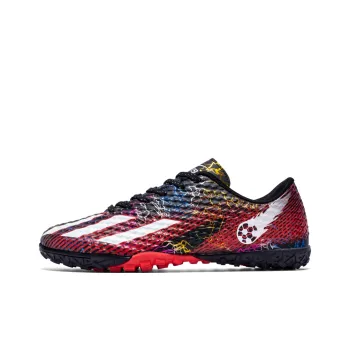 Binary TF Rubber Broken Studs Cushioning Lightweight Soccer Shoes Unisex Black Red