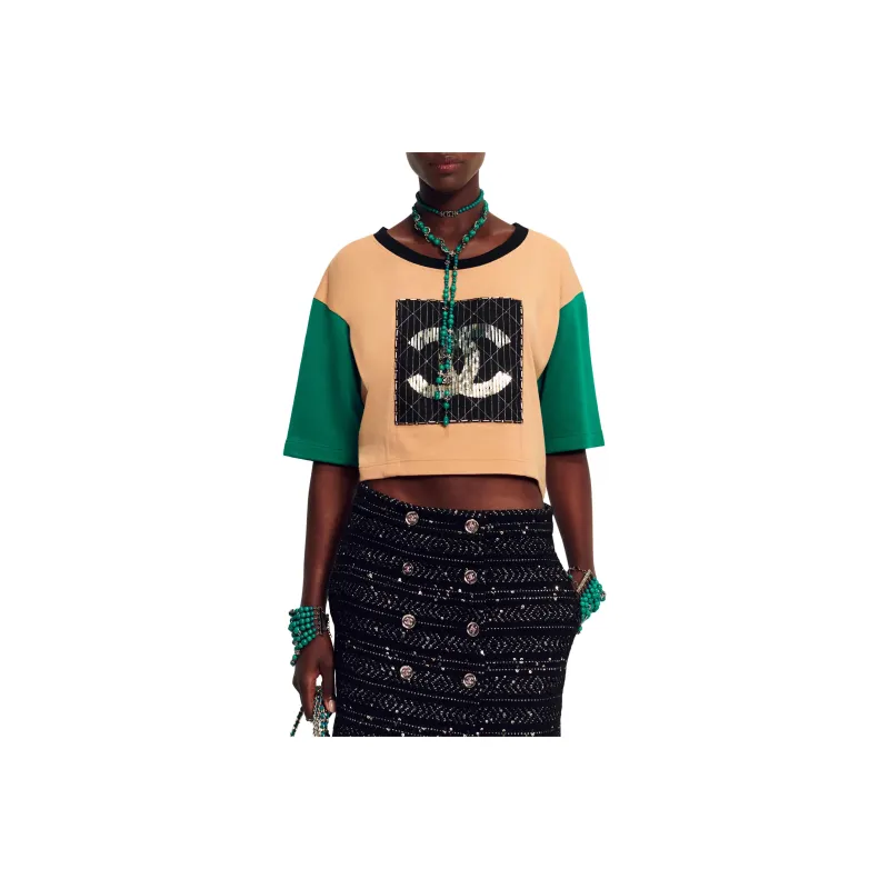 CHANEL T Shirts Women's Green-0