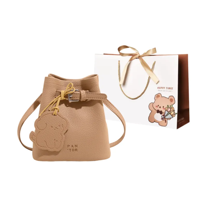 ERANGBEAR PU Bucket Bag, Crossbody Bag Small Size Women's Multicolor-10
