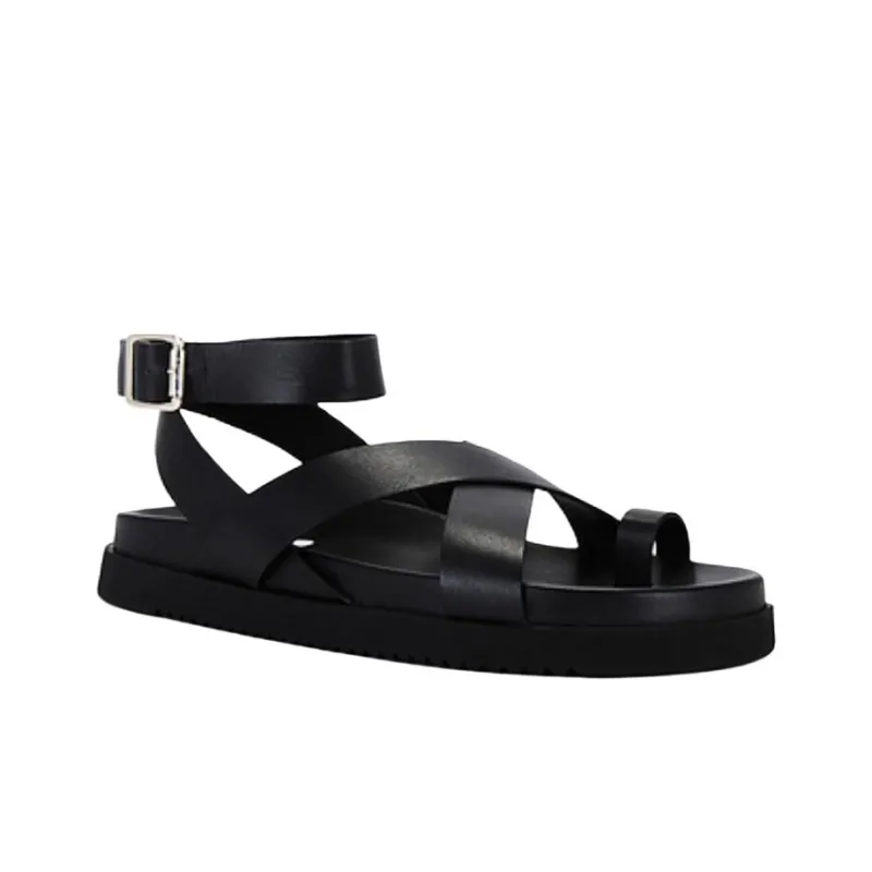 STEVE MADDEN MIRA One Strap Sandals Women's Black-1