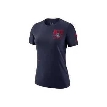 NBA Women's Brooklyn Nets Courtside City Edition T Shirt Dark Blue