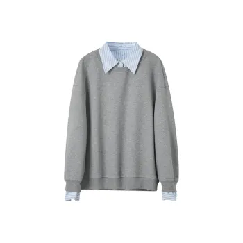 3COLOUR Sweatshirts Women's Stone Gray Stripes