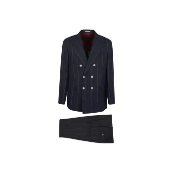 Brunello Cucinelli Two Piece Striped Tailored Suit