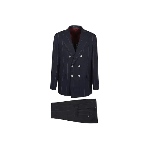 Brunello Cucinelli Two Piece Striped Tailored Suit