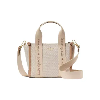 Kate Spade Canvas Tote Bag, Shopping Bag, Handbag Mini Women's Light Yellow Umber