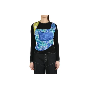 Marine Serre Upcycled Silk scarves Top