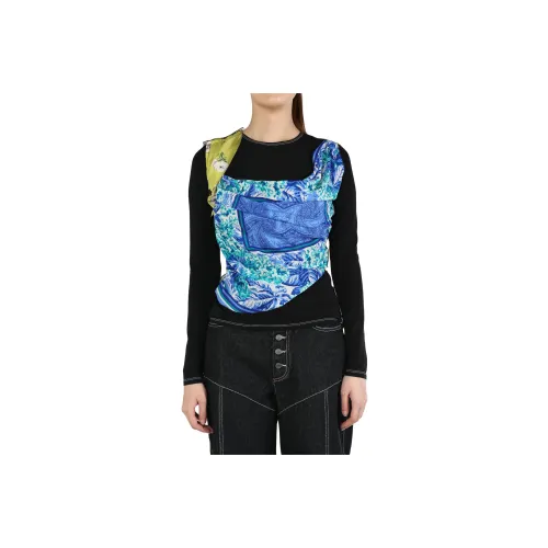 Marine Serre Upcycled Silk scarves Top
