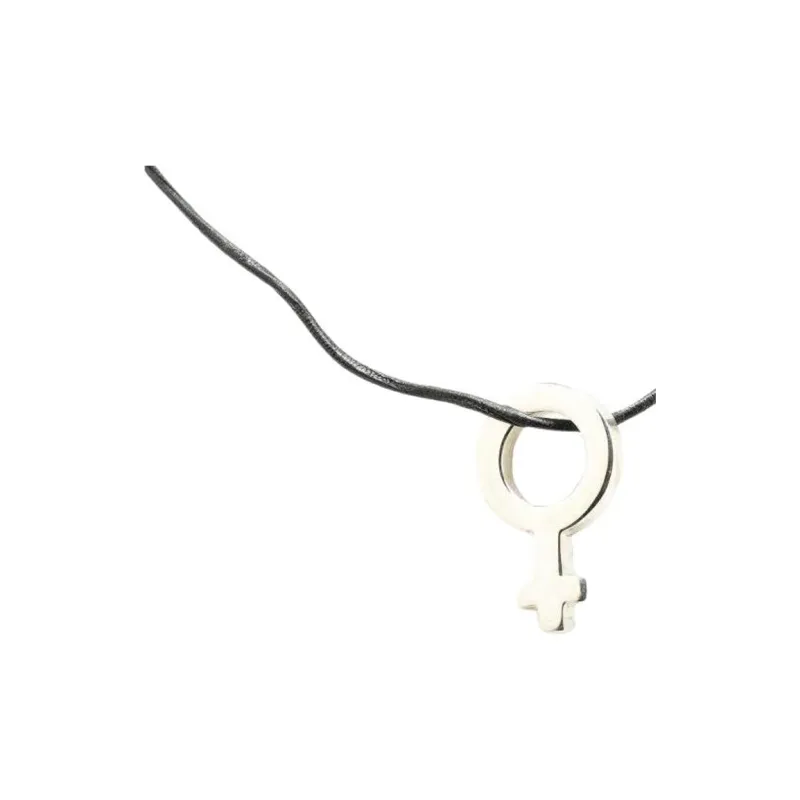 GUCCI 1990 2024 Sterling Silver Female Symbol Pendant Necklace Costume Necklace-2
