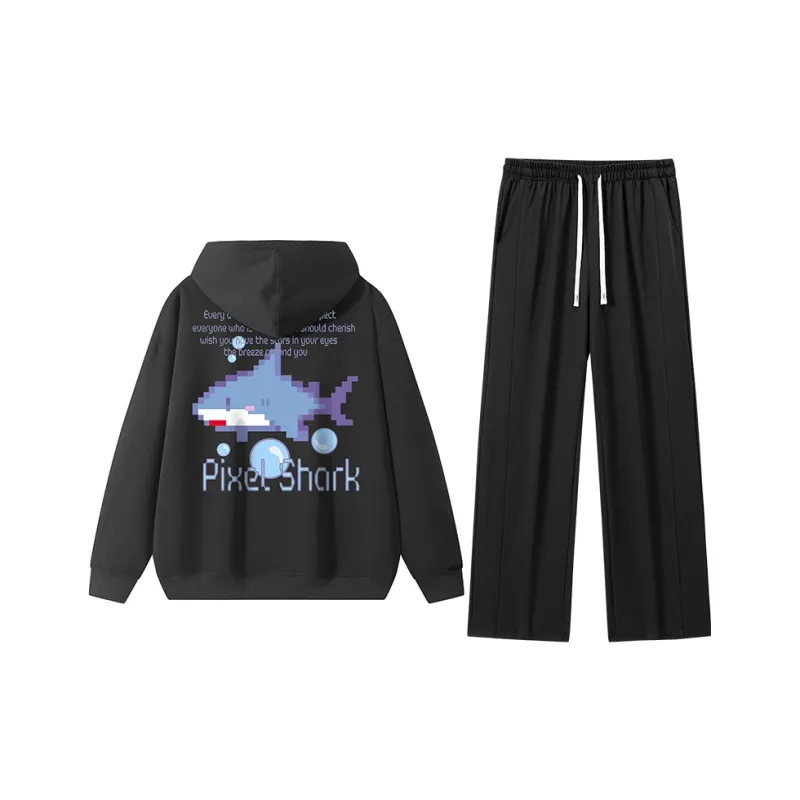 Small Columns Under The Sea Sweatshirt Set Unisex-50