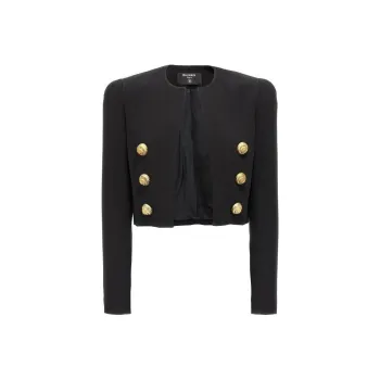 BALMAIN Button Detailed Cropped Jacket