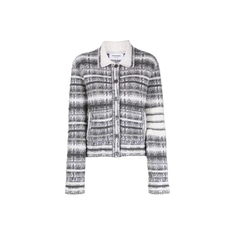 THOM BROWNE Collared Button-Up Jacket-0