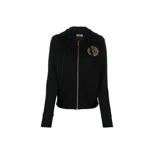 VERSACE JEANS COUTURE Logo embroidered Cotton Hoodie