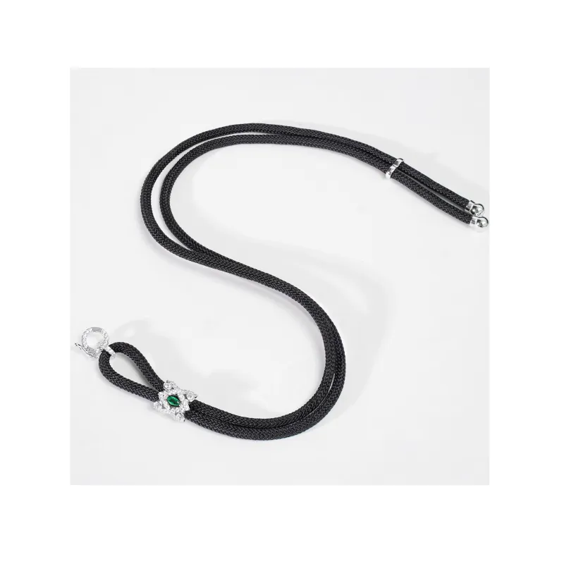 FUNNXI Synthetic Emerald Necklaces Unisex-0
