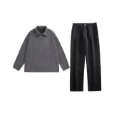 Dark Gray Sweatshirt+Black Pants