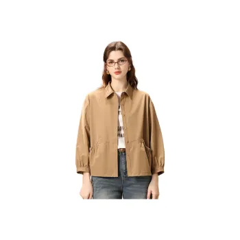 FENHONGMALI Shirt Women's Khaki