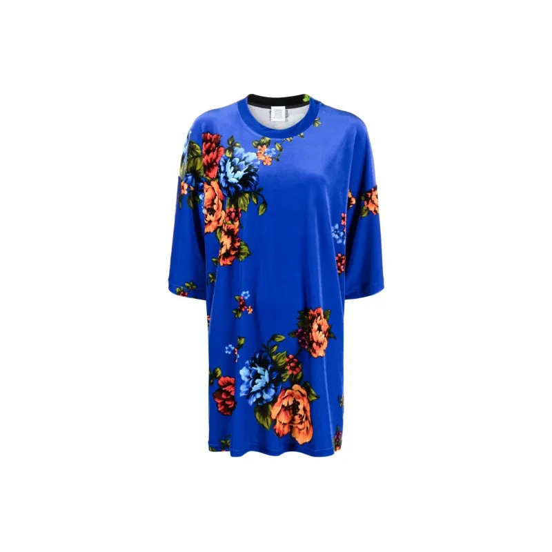 Vetements Floral Printed Round-Neck T-Shirt-0