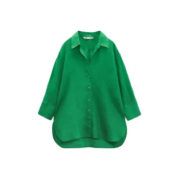 ZARA Shirts Women's Green
