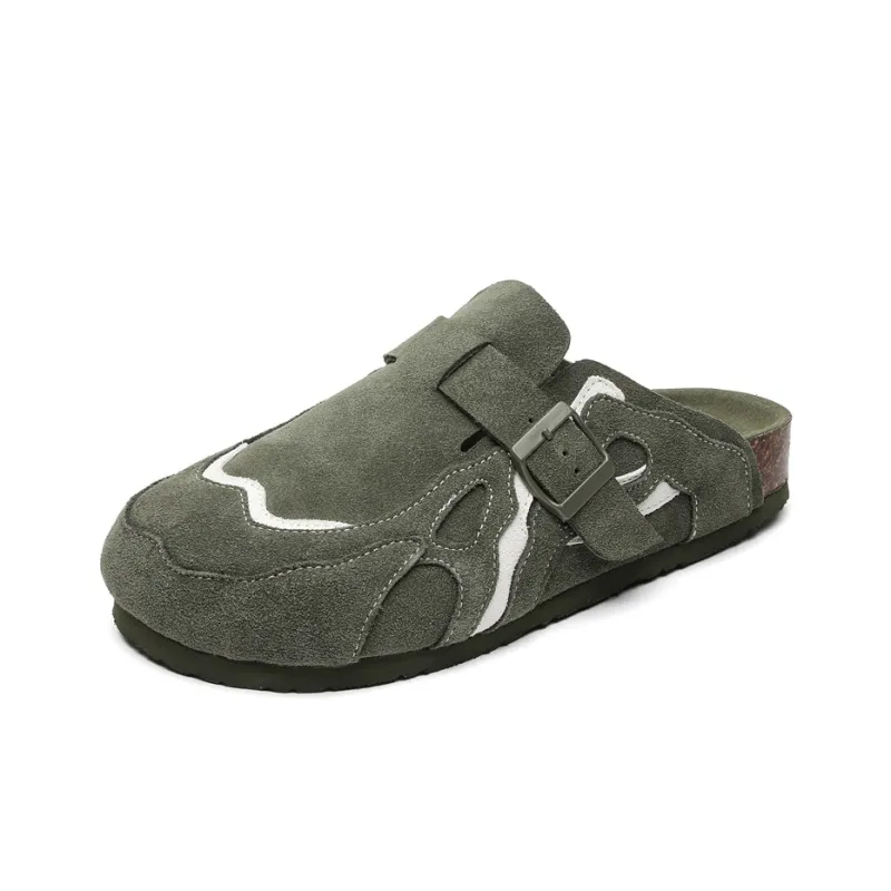 MOMGOG Cork Sole Abrasion Resistant Slip Resistant Closed Toe Slippers Unisex-1