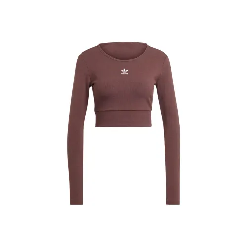 Adidas Originals Regular T tops Women's Dark Gray Brown