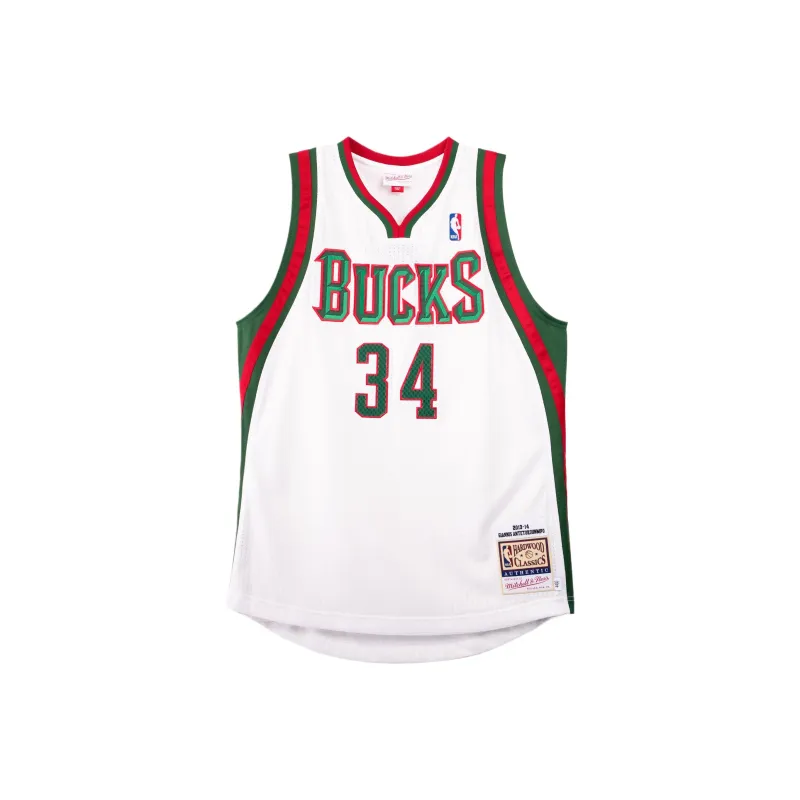 Mitchell & Ness SS23 Giannis Antetokounmpo HWC Basketball Jersey Unisex White-0