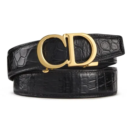 POLOMEISDO Crocodile Leather Belt Minimalist Style Versatile Luxury Style Classic Belt Men's 3.5CM