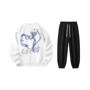 Small Columns Under The Sea Sweatshirt Set Unisex