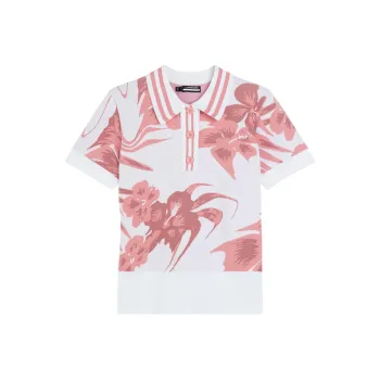 J.Lindeberg Hedda Knitted Polo Shirt Women's Pink