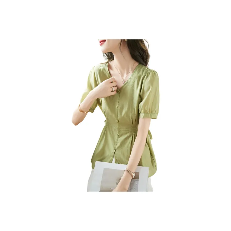 Mo Han Yi Mei Shirt Women's Green-0