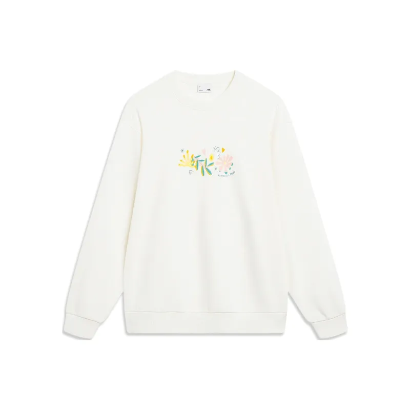 LiNing Sports Lifestyle Collection Sports Trendy Collection Sweatshirt Women's Ivory-0