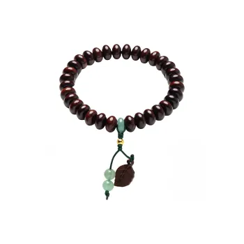 CHIKUANG Small Leaf Red Sandalwood Bracelets Unisex