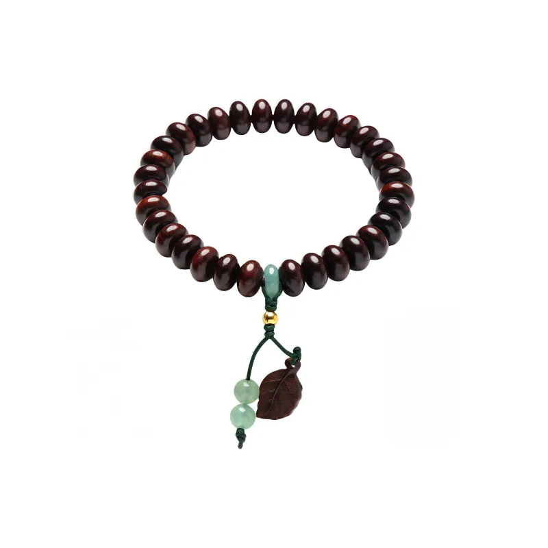 CHIKUANG Small Leaf Red Sandalwood Bracelets Unisex-0