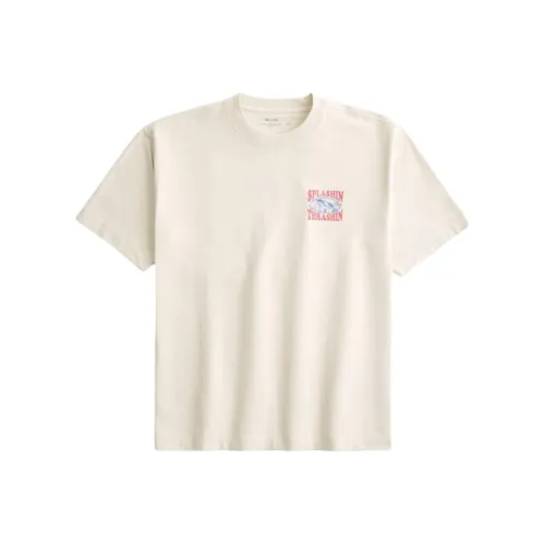 Hollister T Shirt Men's Dark Color Cream