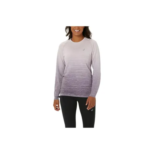 Asics T Shirt Women's Gray Purple Red