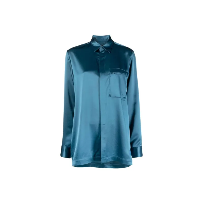 Y 3 Shirts Women's Blue-0