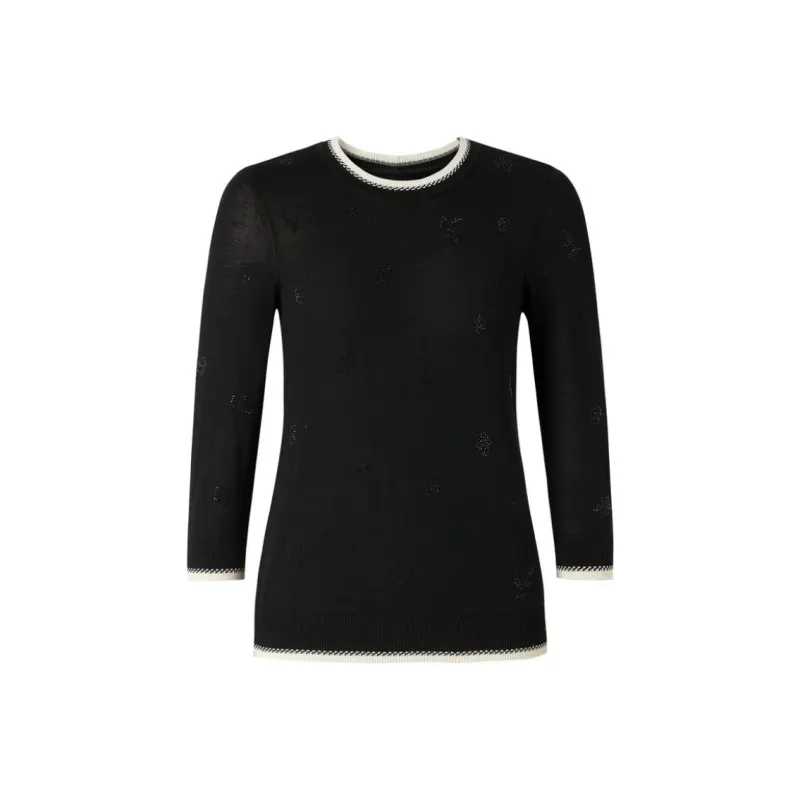 JZ. ANNAKRO Knitwear Women's Floral Black-0