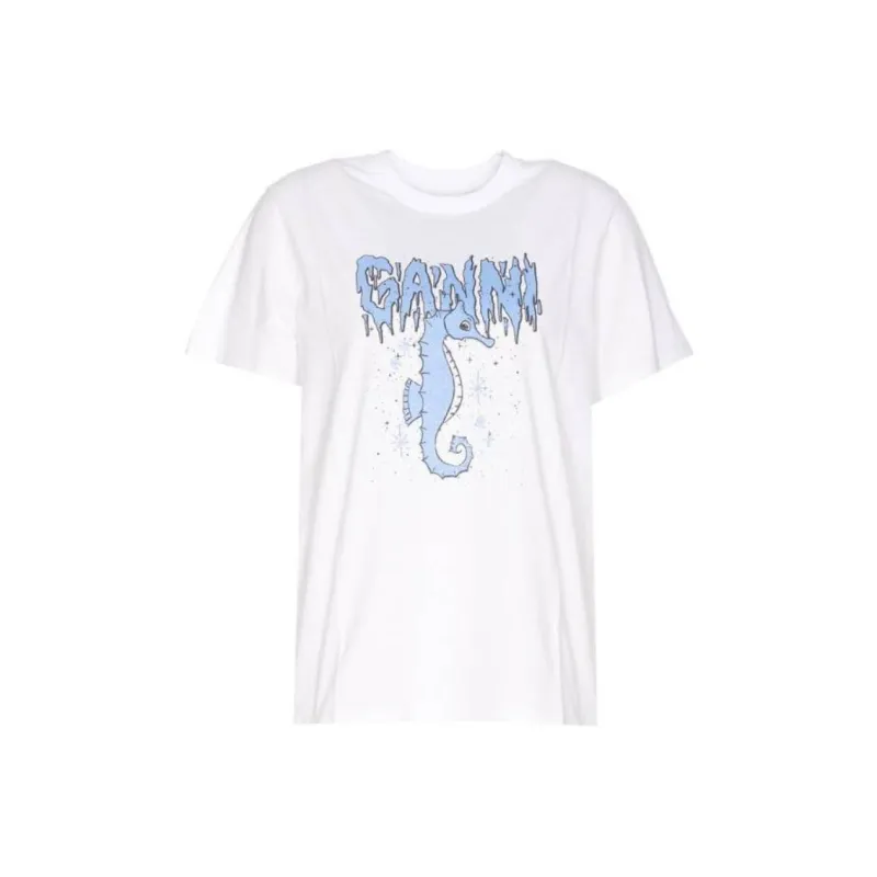 GANNI T-Shirts Women's White-0