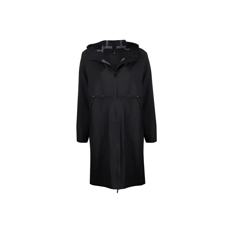 Moncler Hooded Rain Coat 'Black'-0
