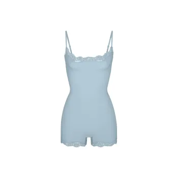 SKIMS FITS EVERYBODY LACE ONESIE Bodysuits Women's DENIM/Denim