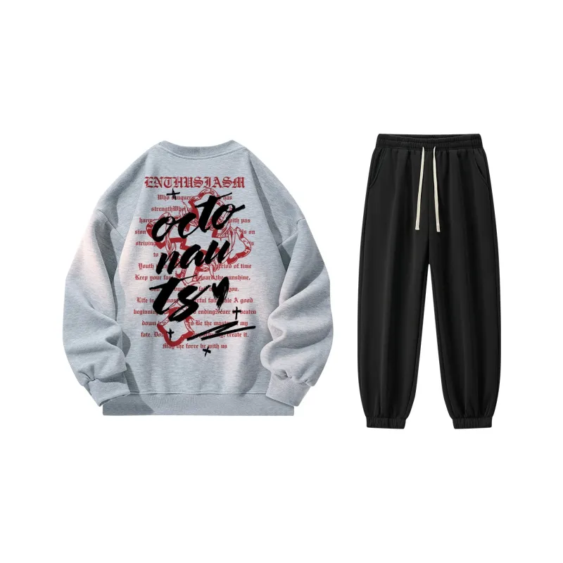 Small Columns Under The Sea Sweatshirt Set Unisex-26